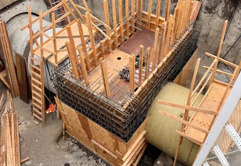 Fuel dispensing island construction